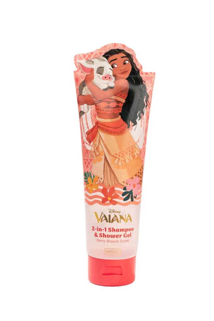 Sence Disney Vaiana-Inspired Shower Gel Berry Breeze, pink tube front