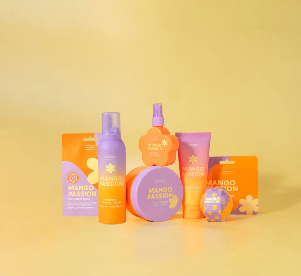 Sence Bloomee Mango Passion range with the mango Body Scrub