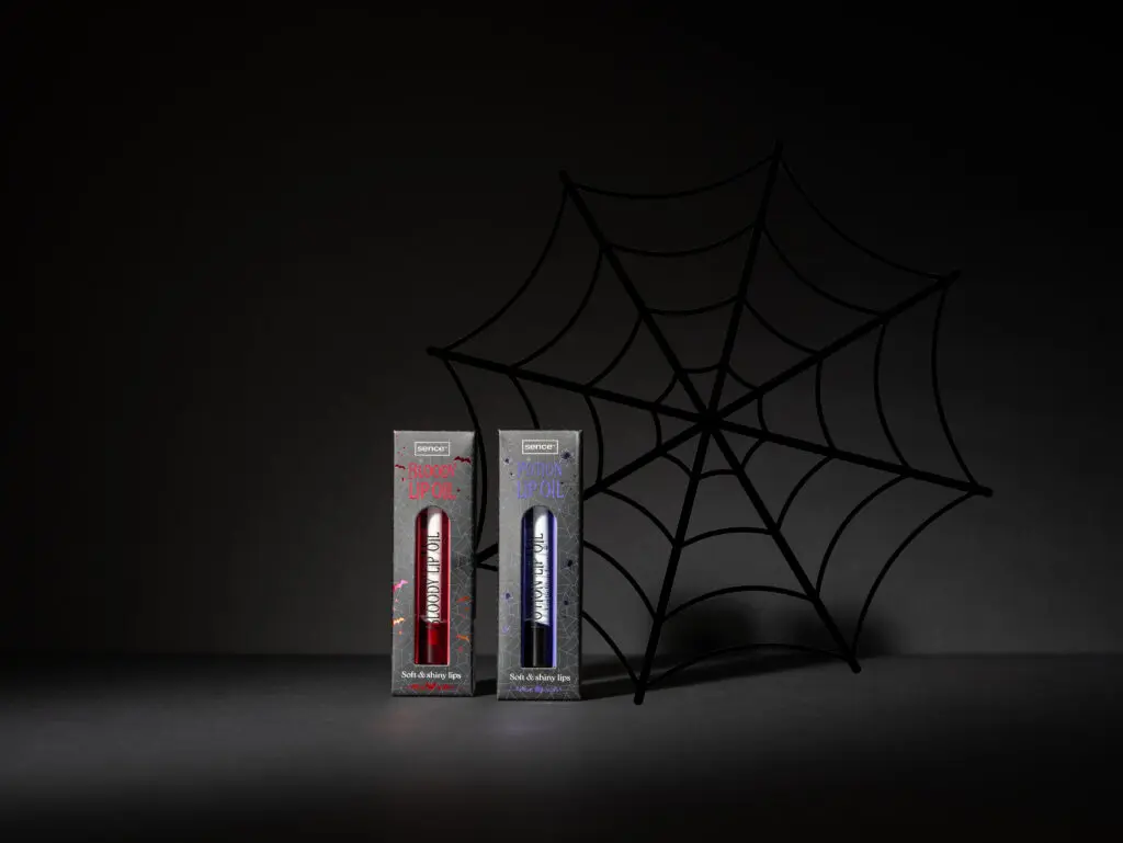 Sence Halloween Lip Oil in red and purple