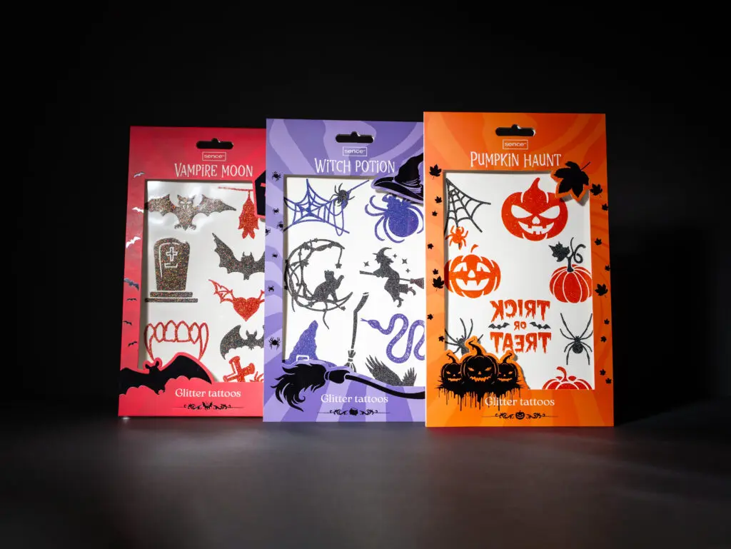 Sence Halloween Glitter Body Tattoos in three designs