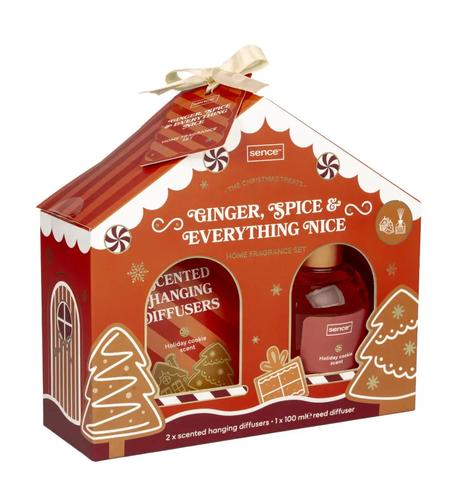 Sence Christmas Treats Gingerbread Home Fragrance Set, front of box