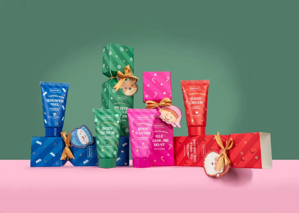 Sence Christmas Treats Body Care Crackers products in a row