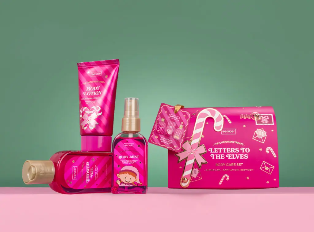 Sence Christmas Treats Elf's Post Box Gift Set with shower gel, body lotion and body mist