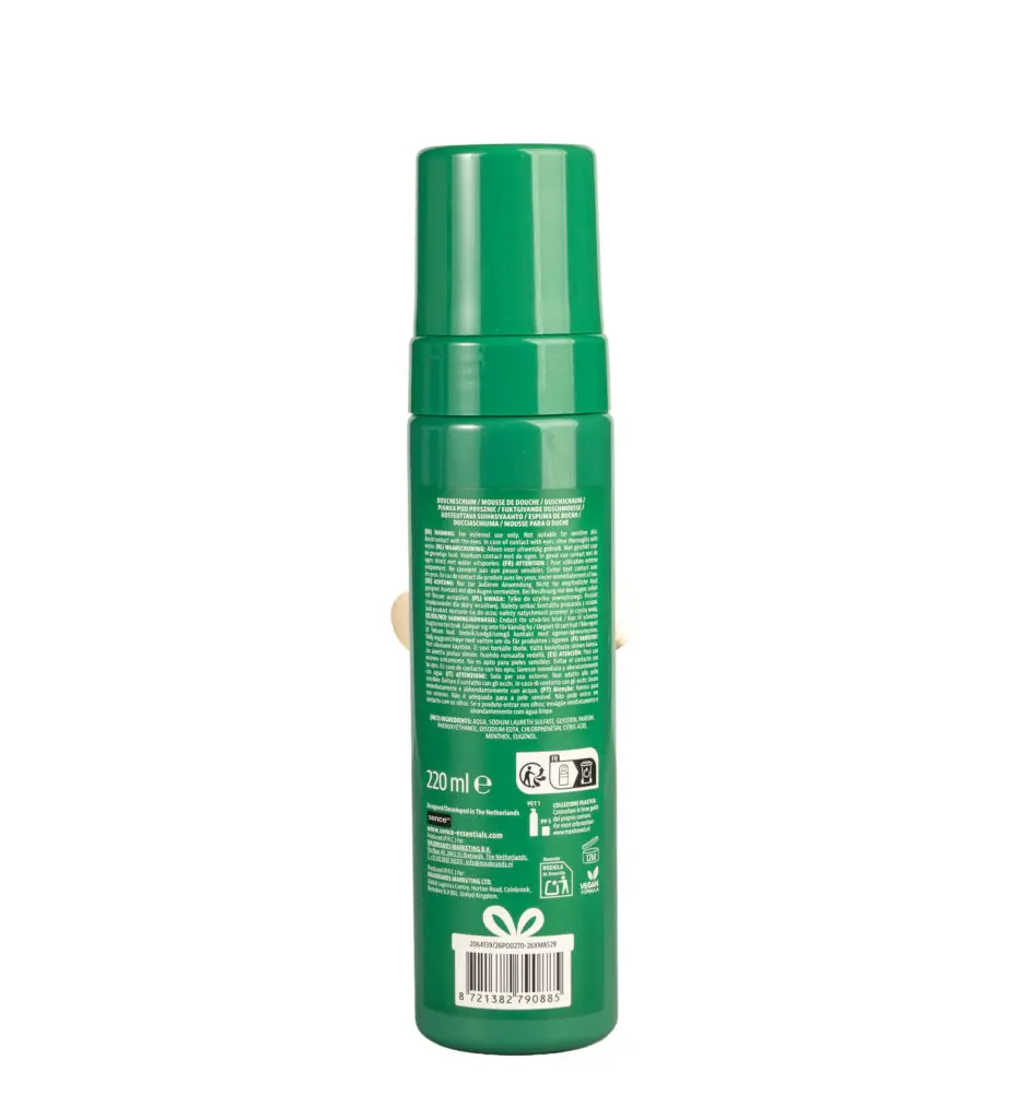 Sence Christmas Treats Whipped Shower Foam Peppermint Swirl, back